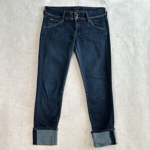 Hudson Flap Pocket Low-Rise Ankle Jeans -Women's 28- Dark Wash Skinny‎ Cuff